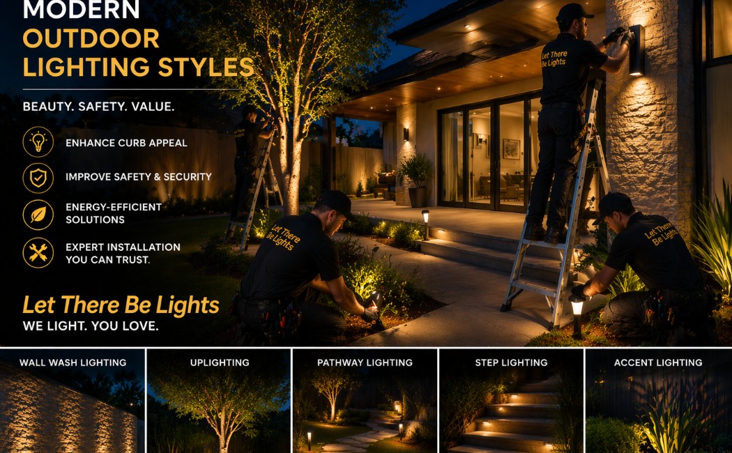 Out Facing and Down Facing Lights Installation